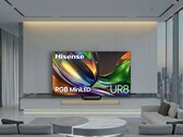 I televisori MiniLED RGB UR8 (nella foto) e UR9 di Hisense sono in mostra al CES 2026. (Fonte: Hisense)
