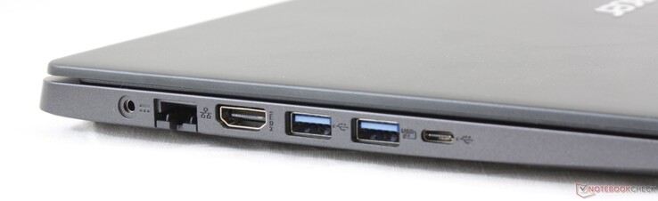 Lato sinistro: alimentazione, Gigabit RJ-45, HDMI, 2x USB 3.1 Gen. 1 Type-A, USB 3.1 Gen. 1 Type-C