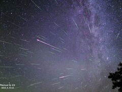 Un&#039;immagine delle Perseidi sopra la Cina (Fonte: Xiang Zhan e Planetario di Pechino)