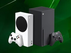 Le console Xbox Serie X e S sono mostrate su sfondo verde (Fonte: Xbox Wire con modifiche)
