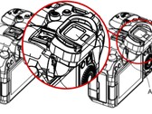 Canon ha rivelato il progetto di un EVF inclinabile integrato in un recente deposito di brevetti in Giappone. (Fonte: Canon - modificato)