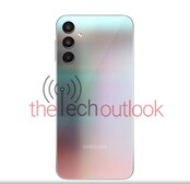 Galaxy A24 - argento. (Fonte: Thetechoutlook)