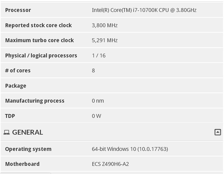 Il risultato pubblicato su 3DMark (Image Source: techpowerup)