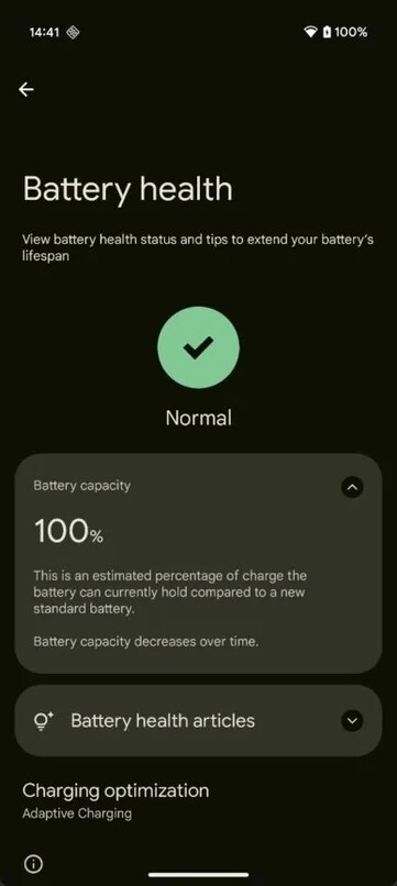 Il menu Android Battery Health si trova sotto la scheda Batteria nell'applicazione Impostazioni. (Fonte immagine: Android Authority)