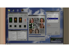 Una schermata del gioco Faceminer che mostra un'interfaccia utente del sistema operativo ispirata agli anni '90. (Fonte immagine: Steam)