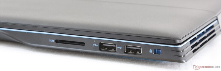 Lato destro: lettore SD, 2x USB 2.0, Noble lock