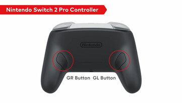 Il controller Pro di Nintendo Switch 2 è dotato di pulsanti posteriori personalizzabili. (Fonte: Nintendo)