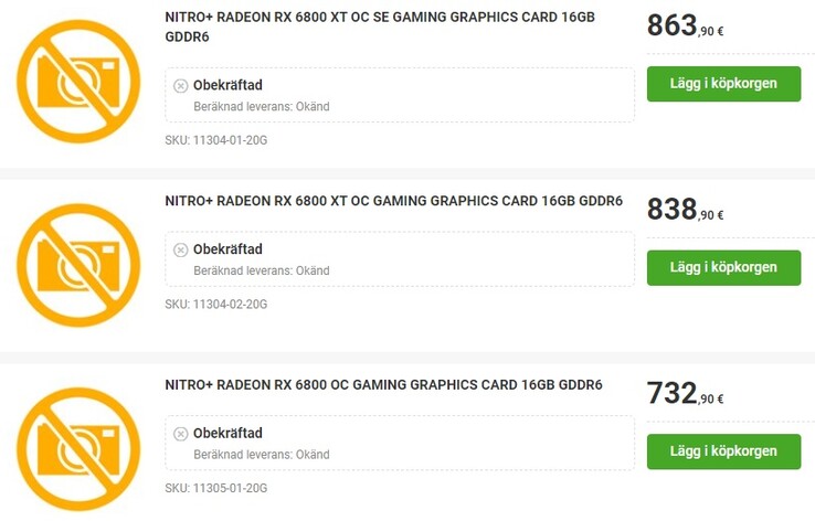 Multitronic Sapphire Radeon Radeon RX 6800 e 6800 XT in vendita a partire dal 15 novembre (Fonte: propria)