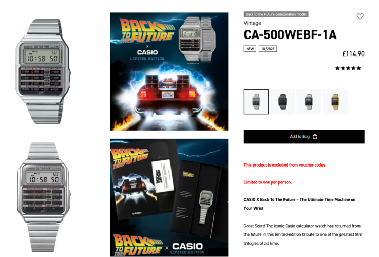 (Fonte: Casio UK)