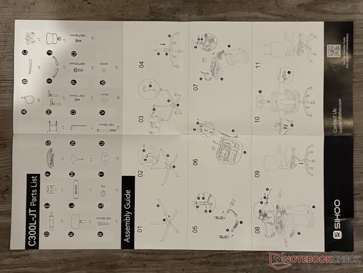 Istruzioni per il montaggio di Sihoo Doro C300