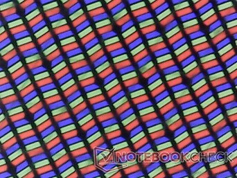 Subpixel RGB nitidi grazie alla sottile sovrapposizione lucida. La granulosità è minima