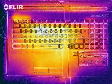 Distribuzione del calore sotto carico - lato superiore