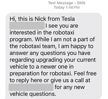 L'aggiornamento dei robotaxi di Tesla invita.