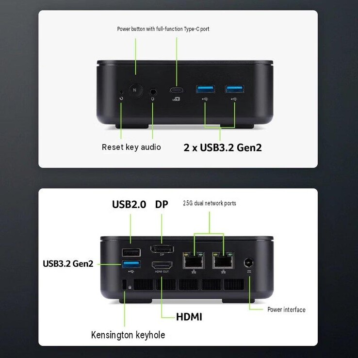 Porte del mini PC Swift Go con AMD Ryzen