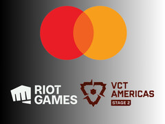Vengono mostrati i loghi di Mastercard, Riot Games e VCT Americas (Fonte immagine: Mastercard, Riot Games, Valorant Champions Tour Americas YouTube con modifiche)