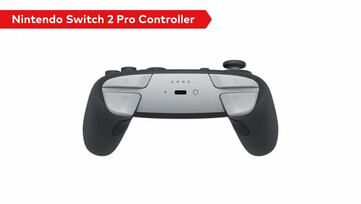 Il controller Pro di Nintendo Switch 2 è un mix di bianco e nero. (Fonte: Nintendo)