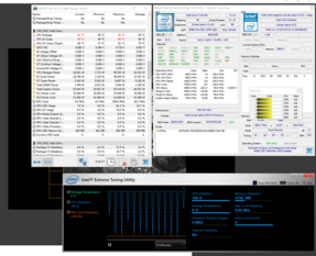 Informazioni CPU durante un benchmark Intel XTU