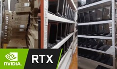 Centinaia di computer portatili gaming Hasee con GPU Nvidia GeForce RTX serie 30 sono stati utilizzati nelle mining farm. (Fonte immagine: Godfish BTCer/Nvidia - modificato)