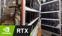 Centinaia di computer portatili gaming Hasee con GPU Nvidia GeForce RTX serie 30 sono stati utilizzati nelle mining farm. (Fonte immagine: Godfish BTCer/Nvidia - modificato)