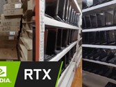 Centinaia di computer portatili gaming Hasee con GPU Nvidia GeForce RTX serie 30 sono stati utilizzati nelle mining farm. (Fonte immagine: Godfish BTCer/Nvidia - modificato)