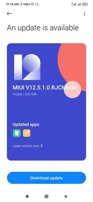 MIUI 12.5 per il Redmi 9.