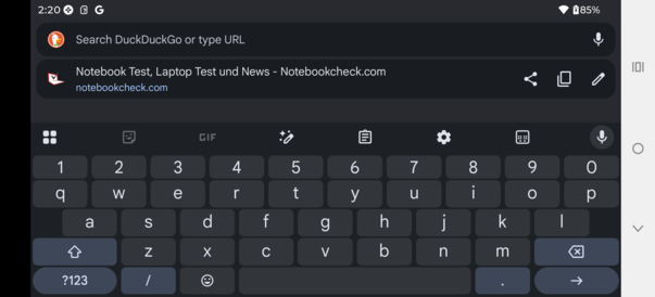 Paesaggio della tastiera