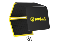 Il pannello solare SunJack da 60 W è dotato di porte USB-C e USB-A per la ricarica diretta. (Fonte: SunJack)