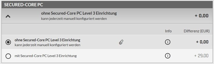 La preconfigurazione Secured-Core PC Livello 3 costa 29 Euro