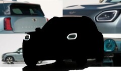 Alcune presunte immagini della nuova Mini Countryman EV sono trapelate ancora una volta online, rivelando alcuni aspetti dell&#039;approccio al design del nuovo veicolo. (Fonte: cochespias1 su Instagram / Mini - modificato)