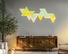 Il modulo per applique Philips Hue si collegherà ai pannelli Nanoleaf compatibili, come illustrato.