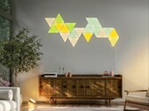 Il modulo per applique Philips Hue si collegherà ai pannelli Nanoleaf compatibili, come illustrato.