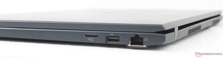 A destra: Lettore MicroSD, USB-A Gen 3.2, Gigabit RJ-45