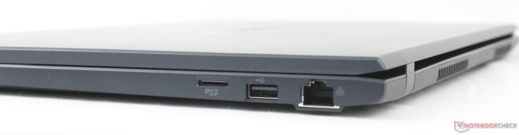 A destra: Lettore MicroSD, USB-A Gen 3.2, Gigabit RJ-45