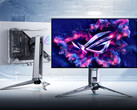 Asus ROG Swift OLED PG27AQWP-W adotta un design semi-trasparente, a differenza di molti monitor equivalenti. (Fonte: Asus)