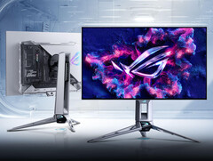 Asus ROG Swift OLED PG27AQWP-W adotta un design semi-trasparente, a differenza di molti monitor equivalenti. (Fonte: Asus)