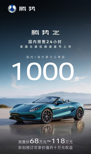 Denza Z: oltre 1.000 preordini in 24 ore dall’avvio delle prevendite per le versioni Coupé, Spider e Racing.