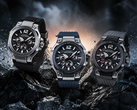 Il Casio G-Shock GWR-B3000-1A, il GWR-B3000-2A e il GWR-B3000-8A (da sinistra a destra)