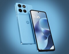 Il Moto G17 è disponibile in tre colori, tra cui l'azzurro.