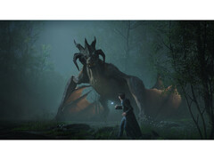 Uno screenshot della versione PC di Hogwarts Legacy che mostra l'ambiente e il design dei nemici. (Fonte immagine: Steam)