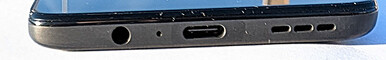 In basso: 3.porta audio da 5 mm, microfono, porta USB-C, altoparlante