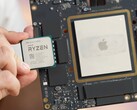 Il Apple M1 Ultra occupa la maggior parte della scheda logica del Mac Studio. (Fonte: Max Tech)