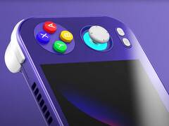 L'Anbernic RG476H nella sua opzione di colore ispirata al Gamecube. (Fonte: Anbernic)