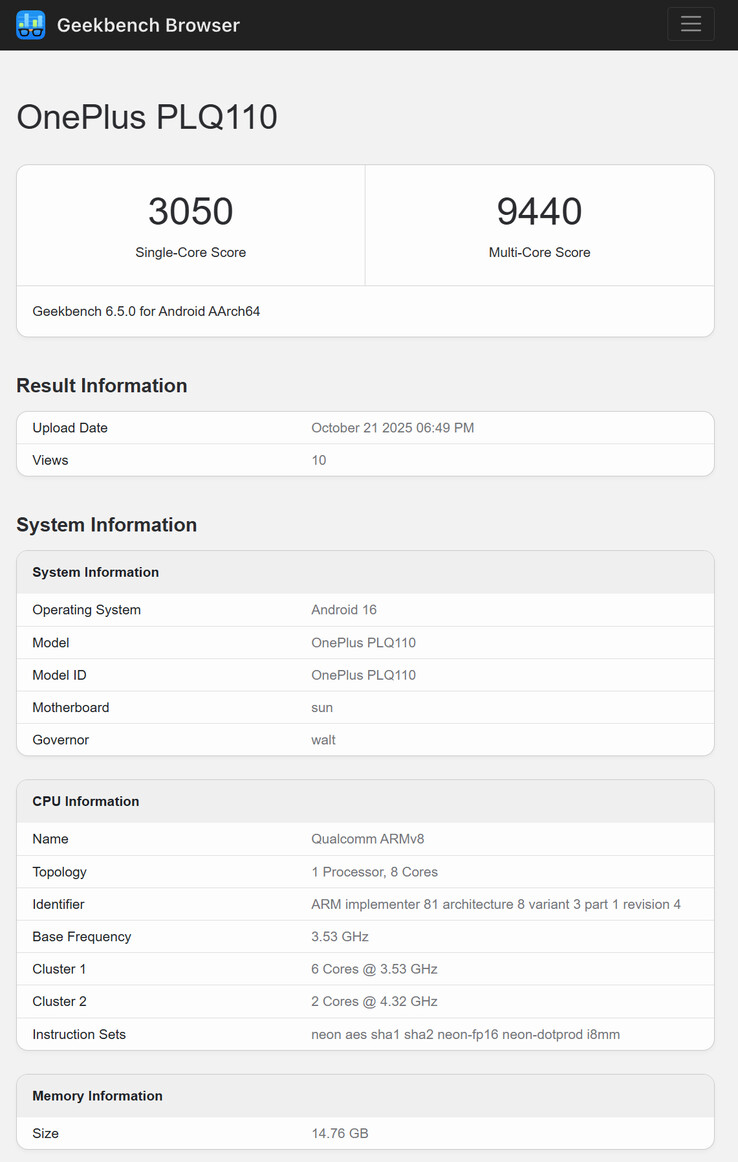 (Fonte: Geekbench)