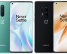 I modelli OnePlus 8 e OnePlus 8 Pro hanno una un punch-hole per la fotocamera frontale verso il lato sinistro. (Fonte immagine: OnePlus - modificato)