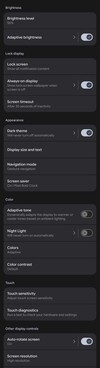 Impostazioni del display