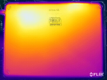 Test di sollecitazione delle temperature di superficie (in basso)