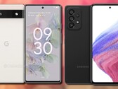 Il Google Pixel 6a potrebbe avere un prezzo competitivo contro il Samsung Galaxy A53 5G. (Fonte immagine: @OnLeaks/Samsung - modificato)