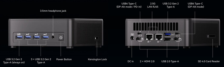 Le porte esterne del Geekom IT13 Max (Fonte: Geekom)