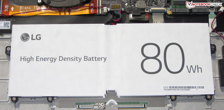 La batteria da 80 Wh fornisce un'eccellente autonomia.