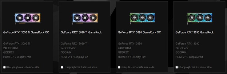 Unità Palit RTX 3090 Ti. (Fonte immagine: @momomo_us)